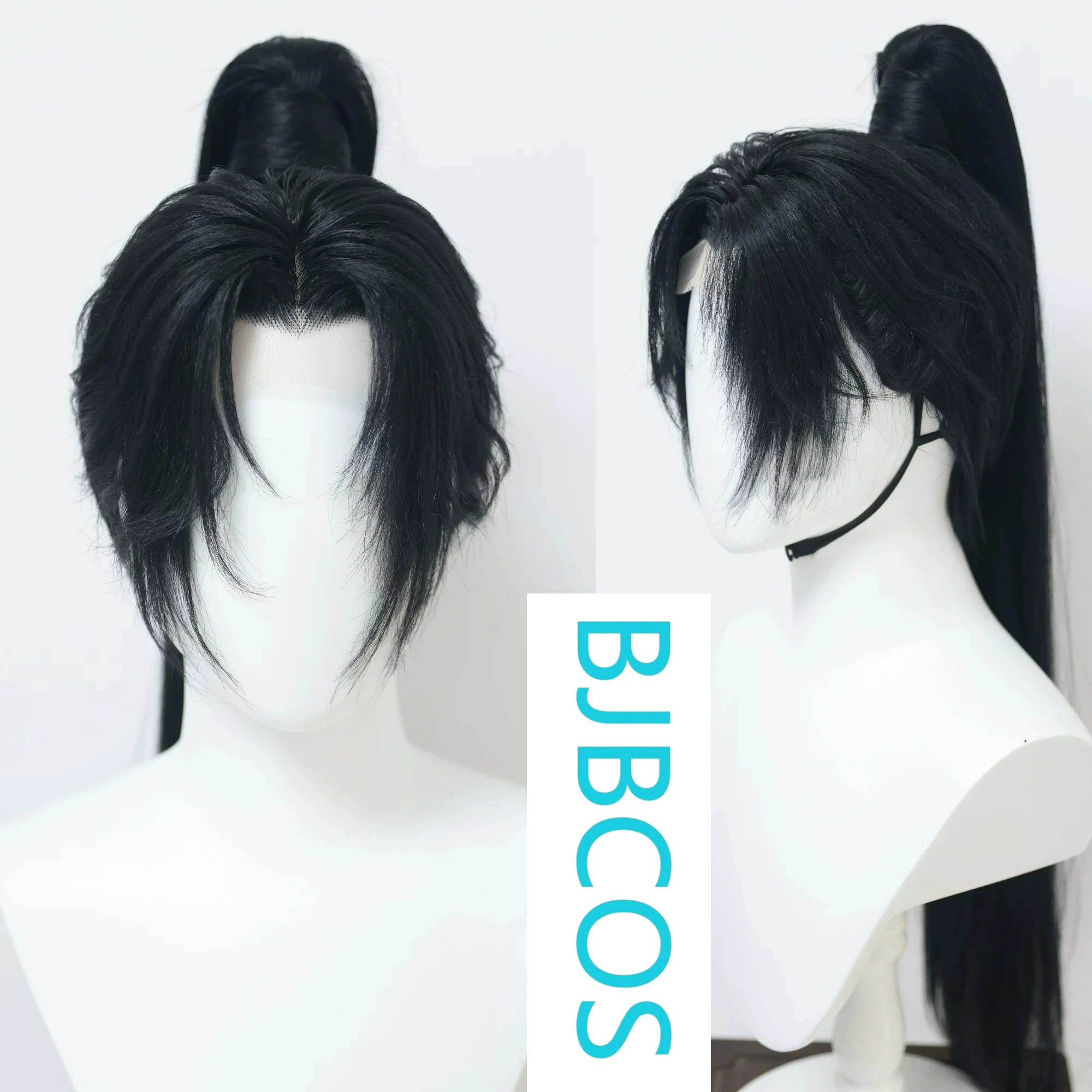 

[Styled Wig]Ashes of the Kingdom‌ Shiyi Princess Black Lace Front Wig Short Hair Imitation Full Tie High Ponytail COS Wig Set