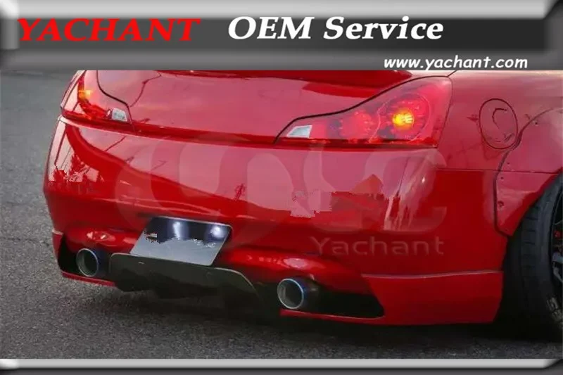 

Fiber Glass Wide Bodykits Rear Diffuser Fit For 08-15 G25 G35 G37 G Series Coupe LB Stage Style Rear Bumper Diffuser Spats 5Pcs