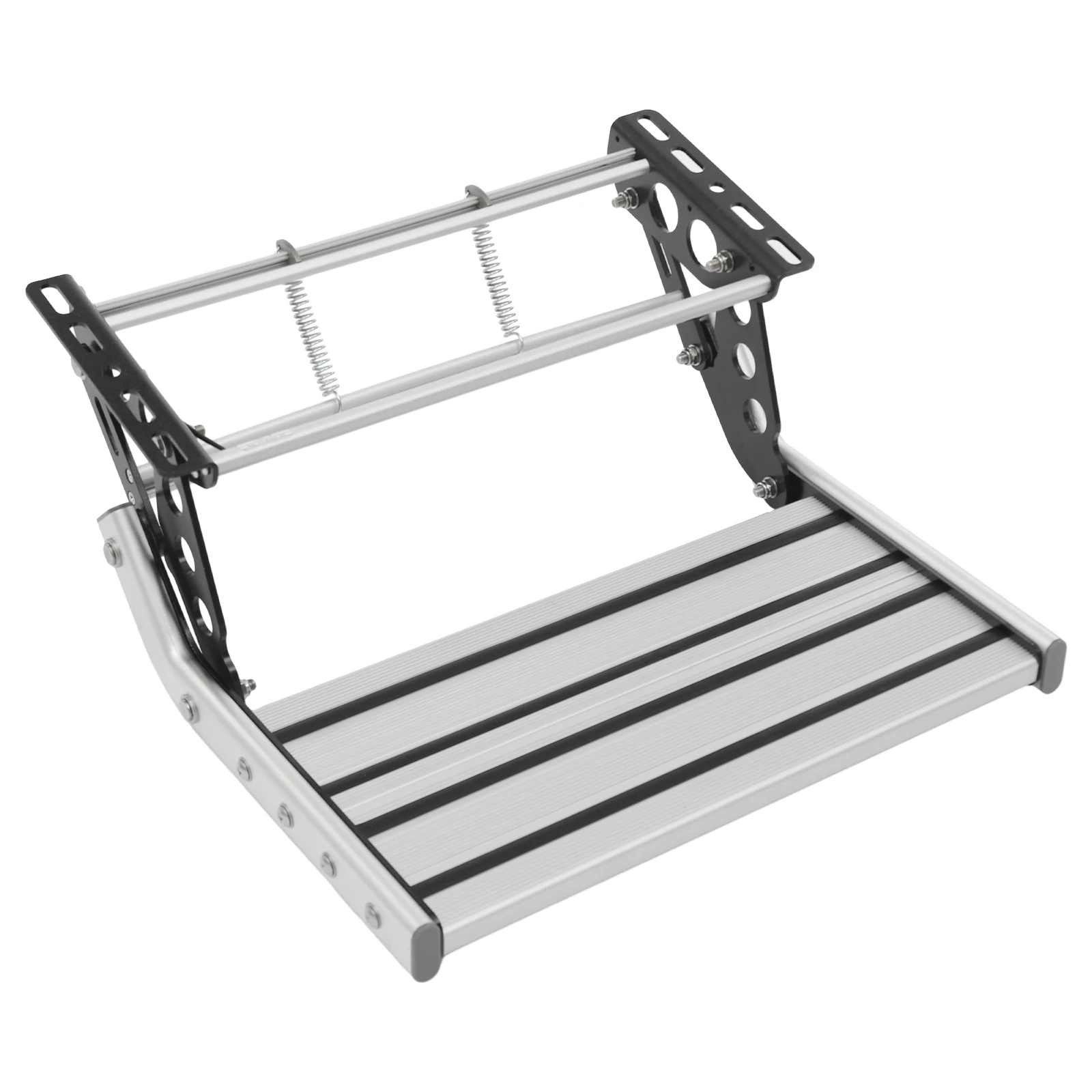 

Manual RV Step Assembly Manual Aluminum Alloy Folding Single Step with LED Light Bar 330 Lbs Capacity RV Steps for Campers