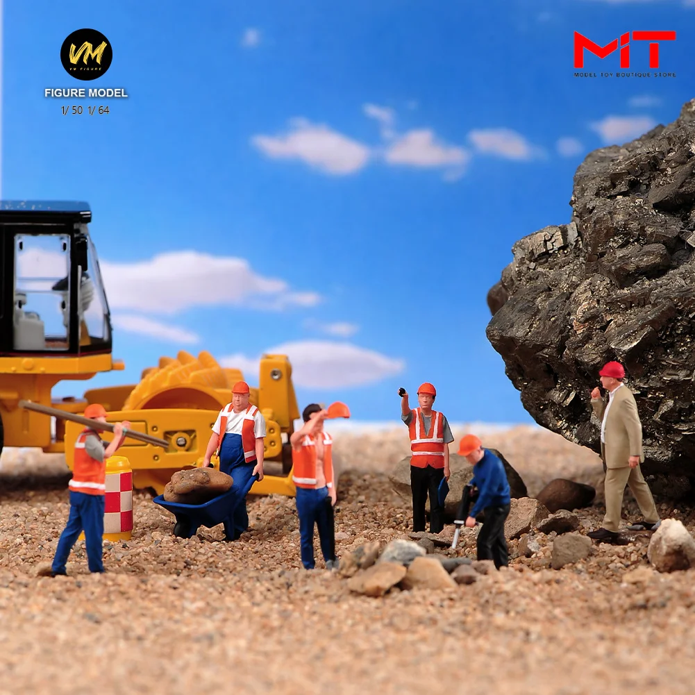 

Miniature Figure 1/64 1/50 Site Scene accessories Workers 3D Mini Doll Model Fit Construction Vehicles Toy Decor Display