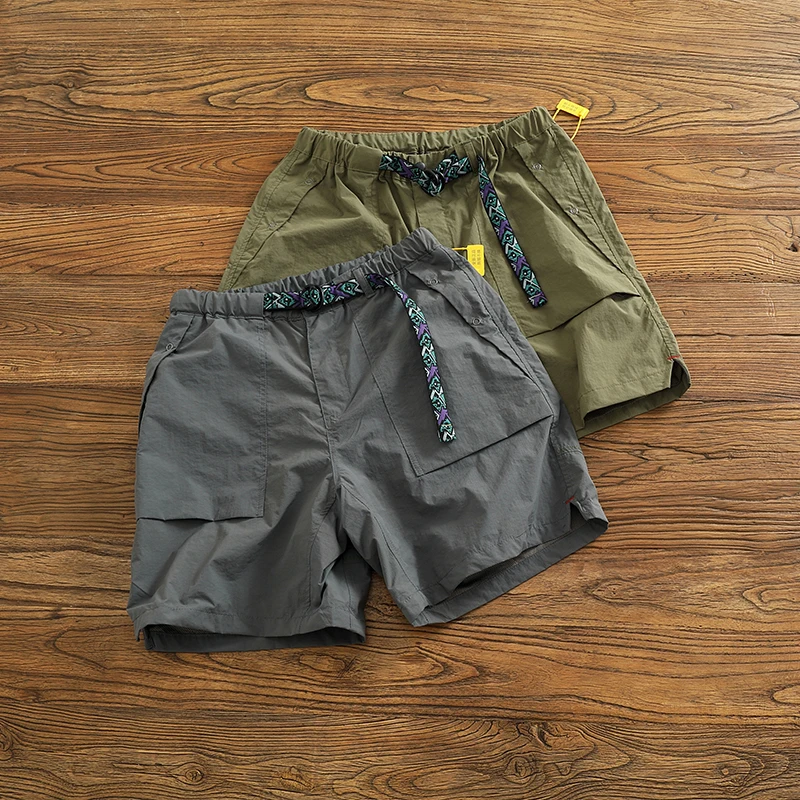 Wicking Perspiration Breathable Mesh Inside Quick Drying Shorts Young Men Fashion All-in-one Mountain Functional Outdoor Cargo F