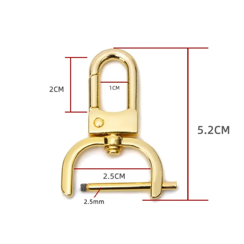 Screw Carabiner 16/20/25mm Bag Belt Buckle DIY Craft Metal Removable Hook Trigger Clip Buckle