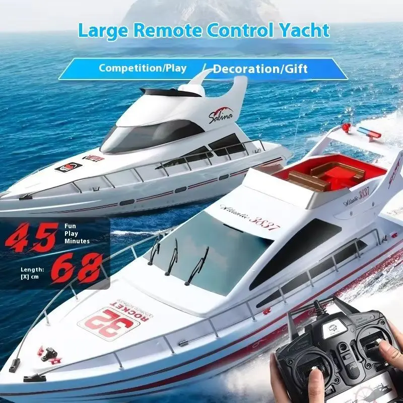 High-Speed Rc Boat Electric Toy Realistic Racing Yacht Simulation Quick Model For Ages 14+ Remote Control Boats
