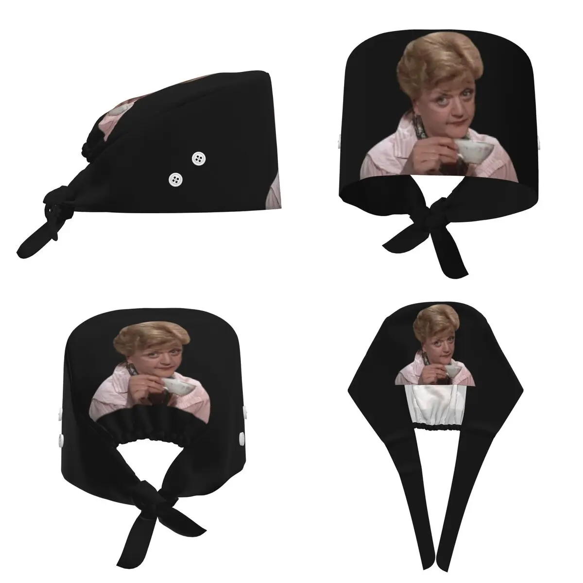 Jessica Fletcher Judging Murder She Wrote Scrub Hat Doctor Working Surgical Cap Unisex Adjustable Nursing Caps for Dentist