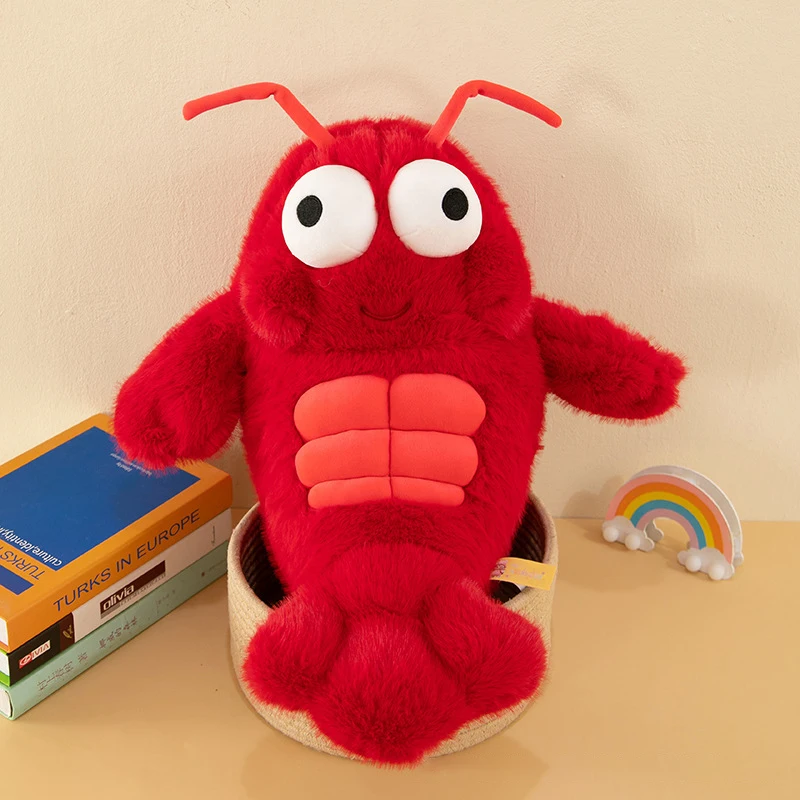 35CM Cartoon Funny Crayfish Plush Toys Dolls Creative Super Cute Lobster Doll Pillow Children Wacky Toys Holiday Birthday Gift