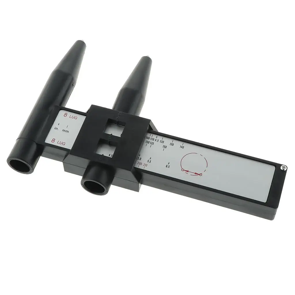 Rim Car Wheel Bolt Pattern Measuring Gauge Tool Plastic Multi Lug Hole Checker for Vehicle Stud Fitment and Alignment