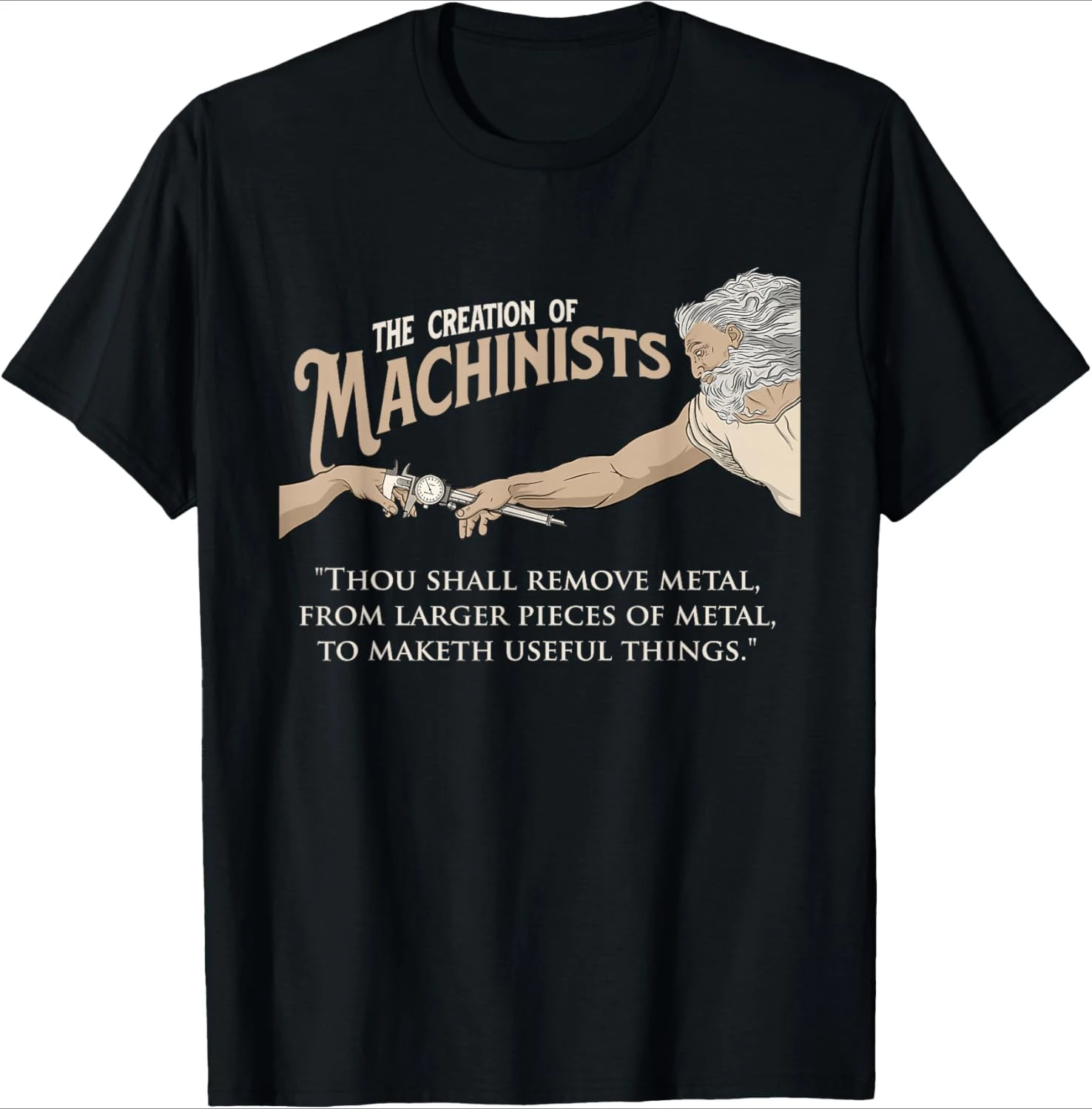 

The Creation Of Machinists-CNC Milling Machine Operator design -100% cotton round neck short sleeve printed men's T-shirt.