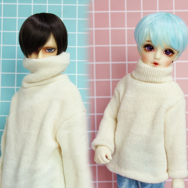 

D04-A324 children handmade toy Ghost2 SD13 SD17 MSD Doll BJD/SD GSC doll Accessories White loose turtleneck sweater 1pcs