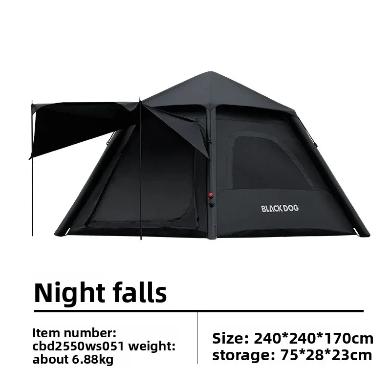 Outdoor Lodging AIR Inflatable Cabin Tent,Portable Folding Camping Shelter,Large Space Air‑Inflated Tent,Overnight Camping Gear view 6
