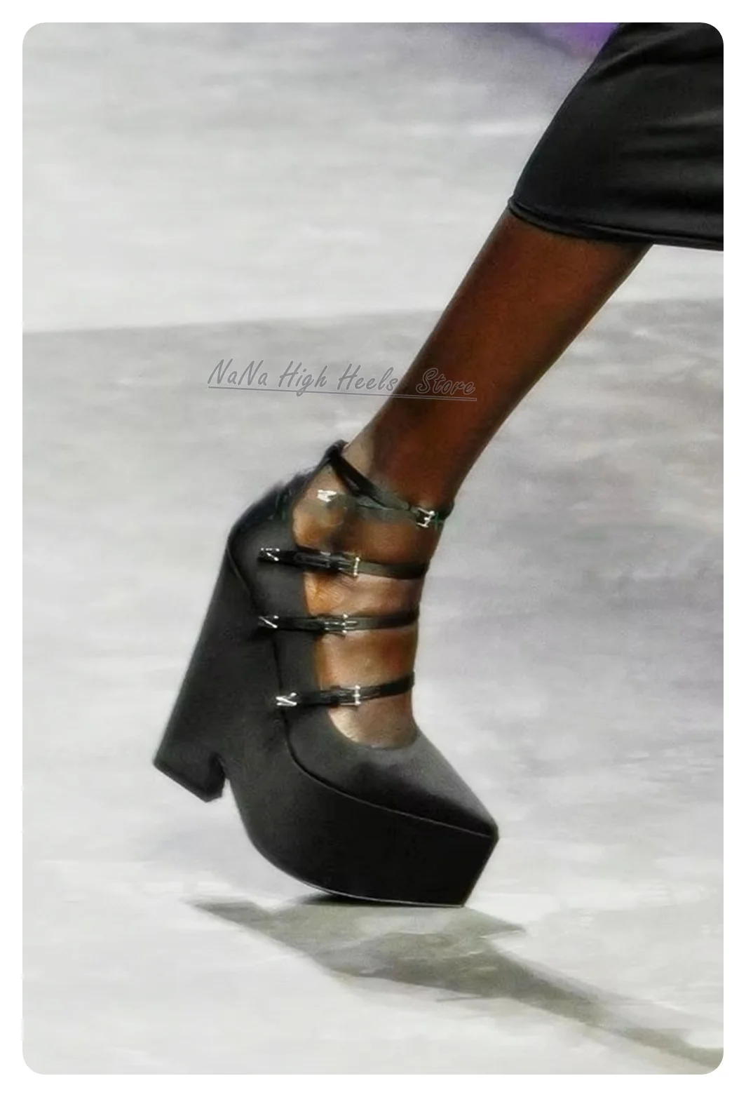 

Luxury Pointed Toe Buckle Platform Sandals Women Sexy Strange High Heel Sandals Wedges New Design Shoes Purple
