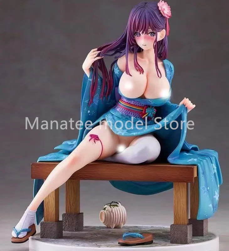 Gato Rosa Original que abre su Yukata 1/6 figura de acción de PVC modelo de Anime juguetes figura colección muñeca regalo