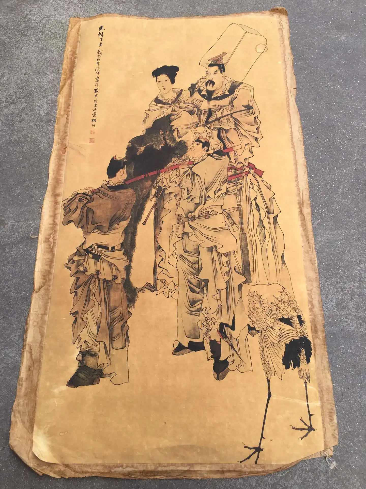 Old Chinese calligraphy Scroll painting Hand Painted 