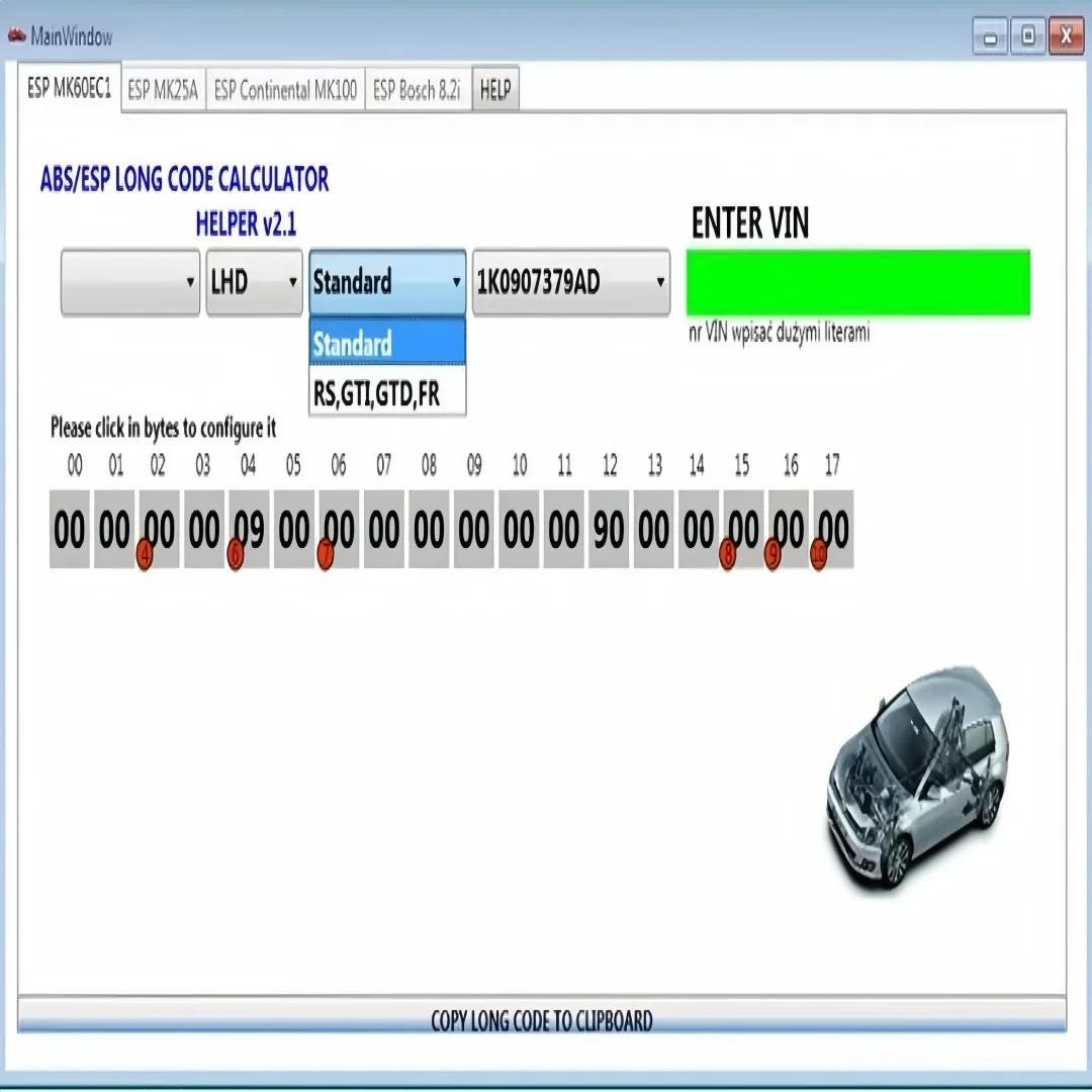 2025 جديد لبرنامج VW ABS ESP Helper MK60EC1 حاسبة الرمز الطويل القدرات التشخيصية المتقدمة #4
