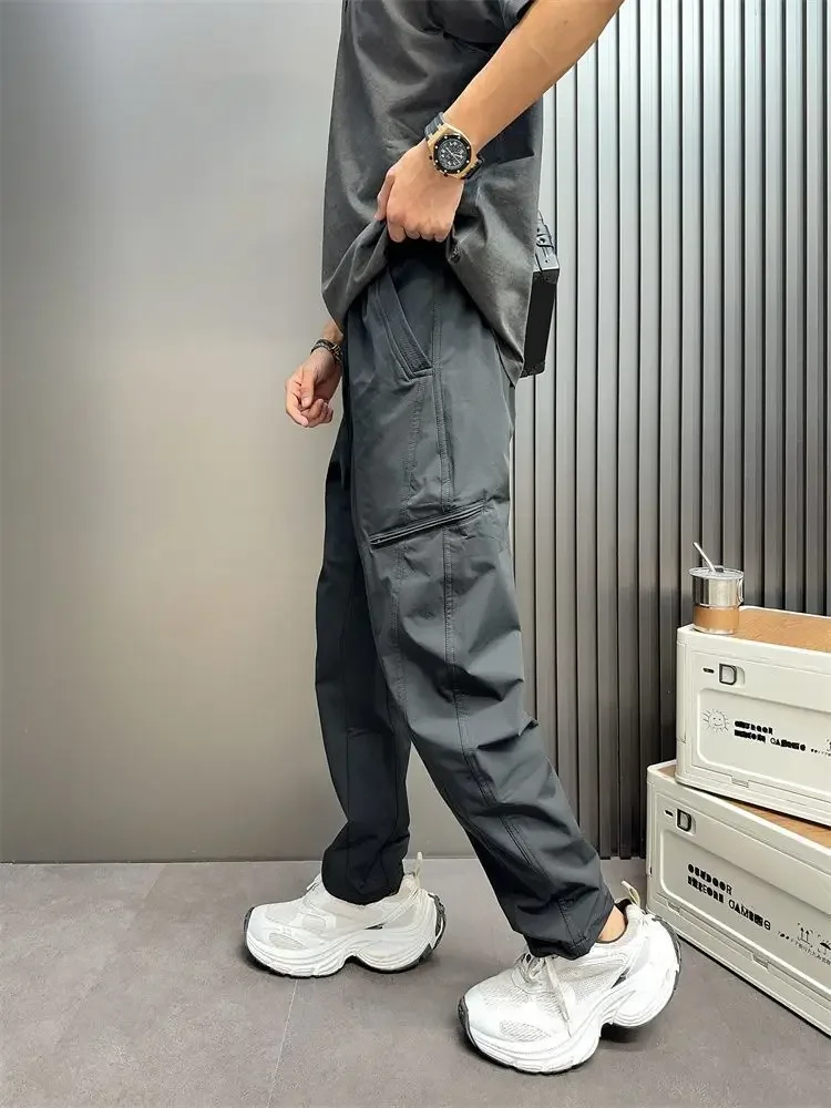 트레킹 야외 일반 남성 카고 바지 오토바이 저렴한 미적 고품질 코튼 나일론 루즈 레귤러 핏 남성 바지