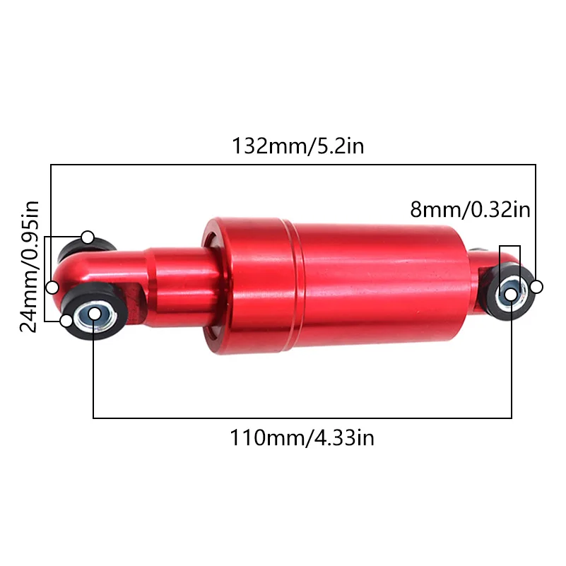 Hydraulic Shock Absorber Front and Rear Wheels 110 125 150mm All Inclusive Shock Electric Scooter Anti Vibration Accessories