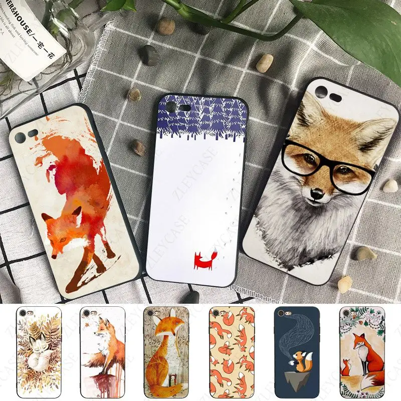 fox wear glasses Printed Phone Case for iPhone 15Pro 16pro 13PRO max 7 8 XR 14plus 11pro 12pro max 13mini SE 2020 cases Coque