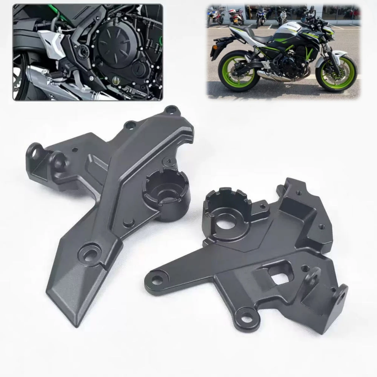 

Motorcycle Front Footrests Foot Pegs Pedal Bracket Fit For Kawasaki Z650 Ninja 650 2017 2018 2019 2020 2021 2022 2023