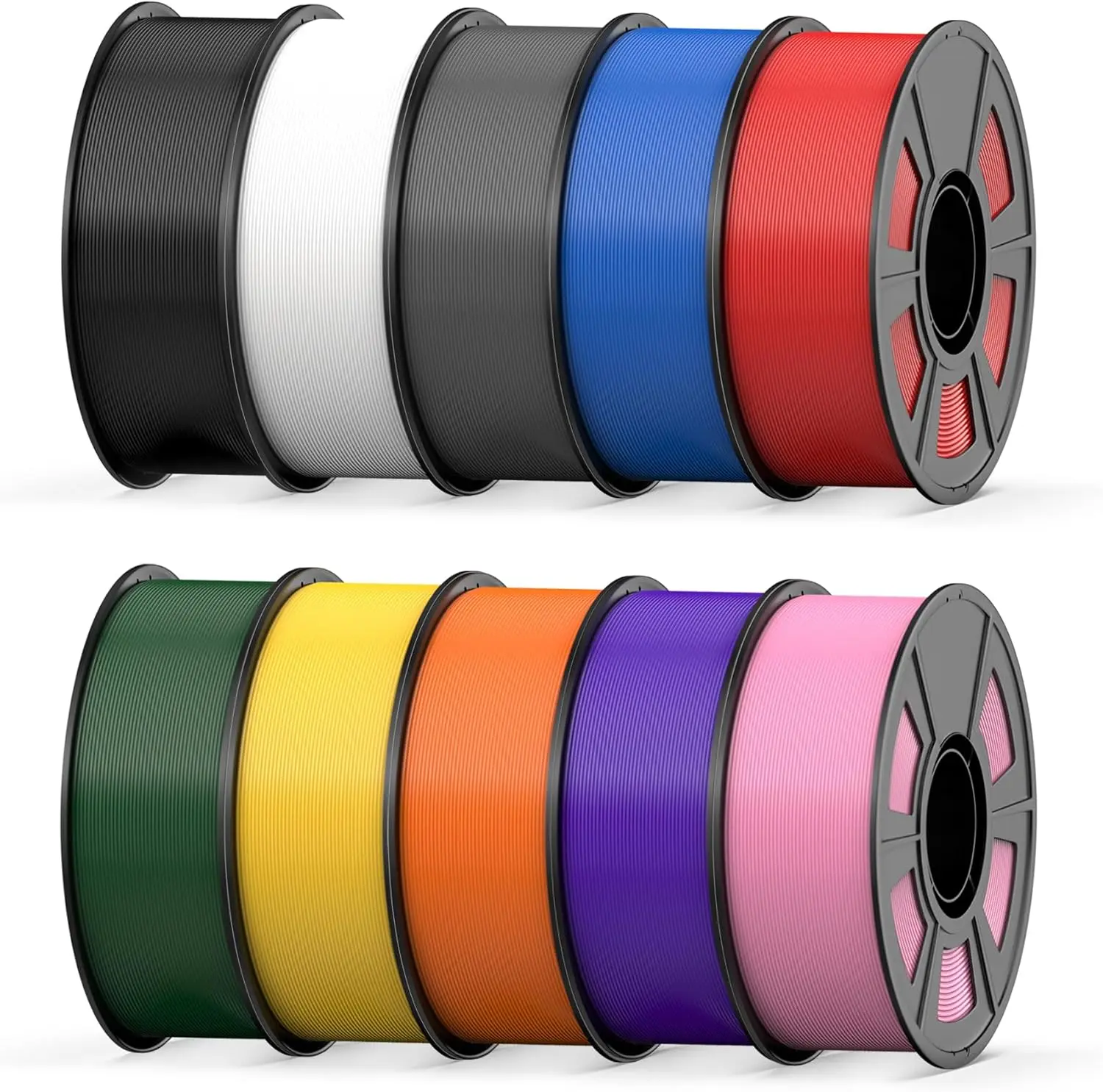 

1.75mm PETG Filament 10-Pack, 1KG Each, High Strength, ±0.03mm Accuracy, Tangle-Free, for FDM Printers
