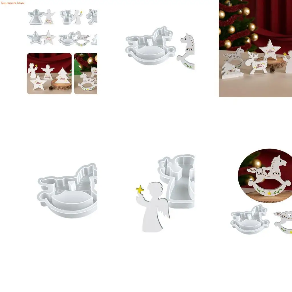 Q5WE Practical Christmas Theme Mold with Detailed Design Sculpture Moulds