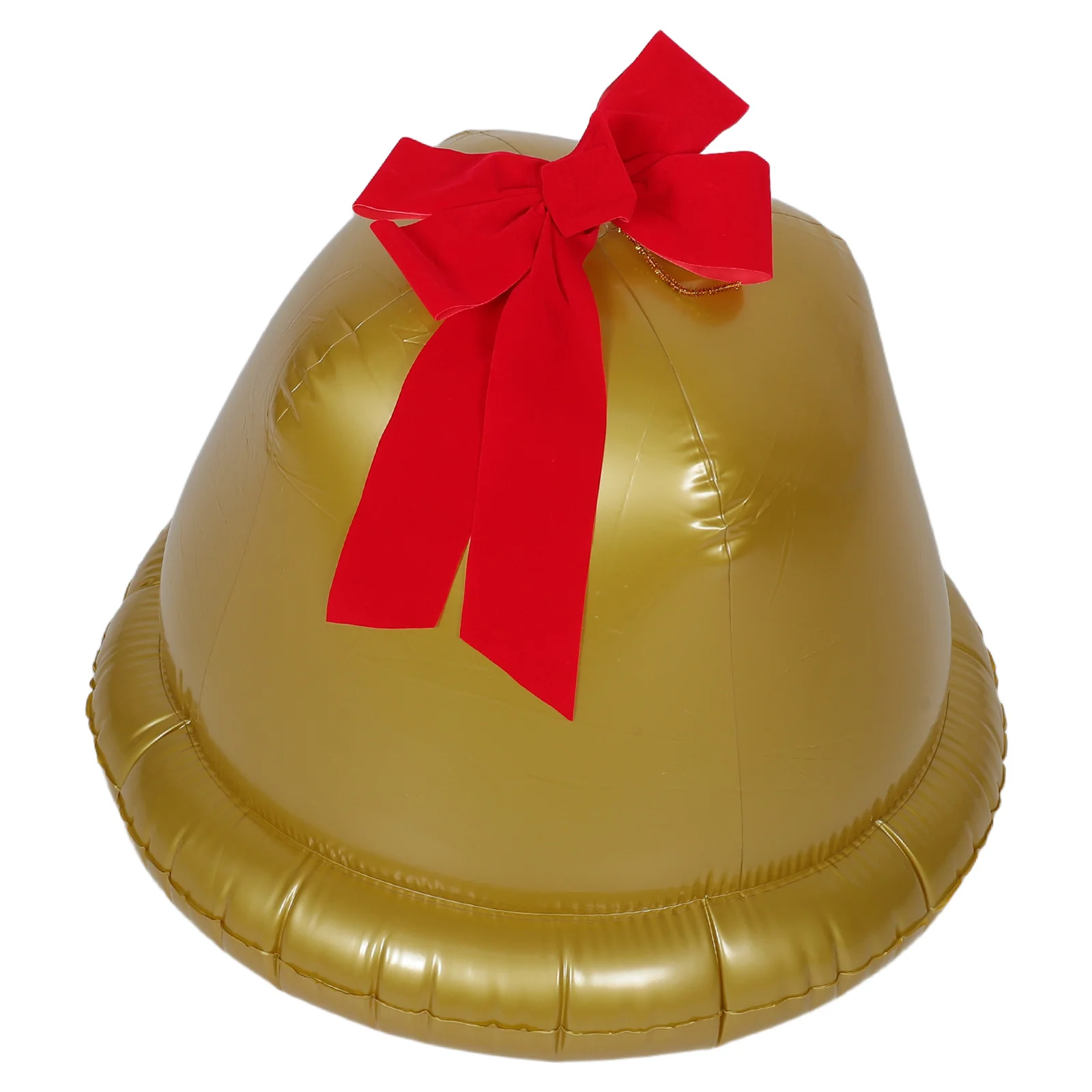 

Inflatable Giant Christmas Bell Ribbon Bow Outdoor Xmas Tree Hanging Porch Yard Decorations Plastic Holiday Party Decor