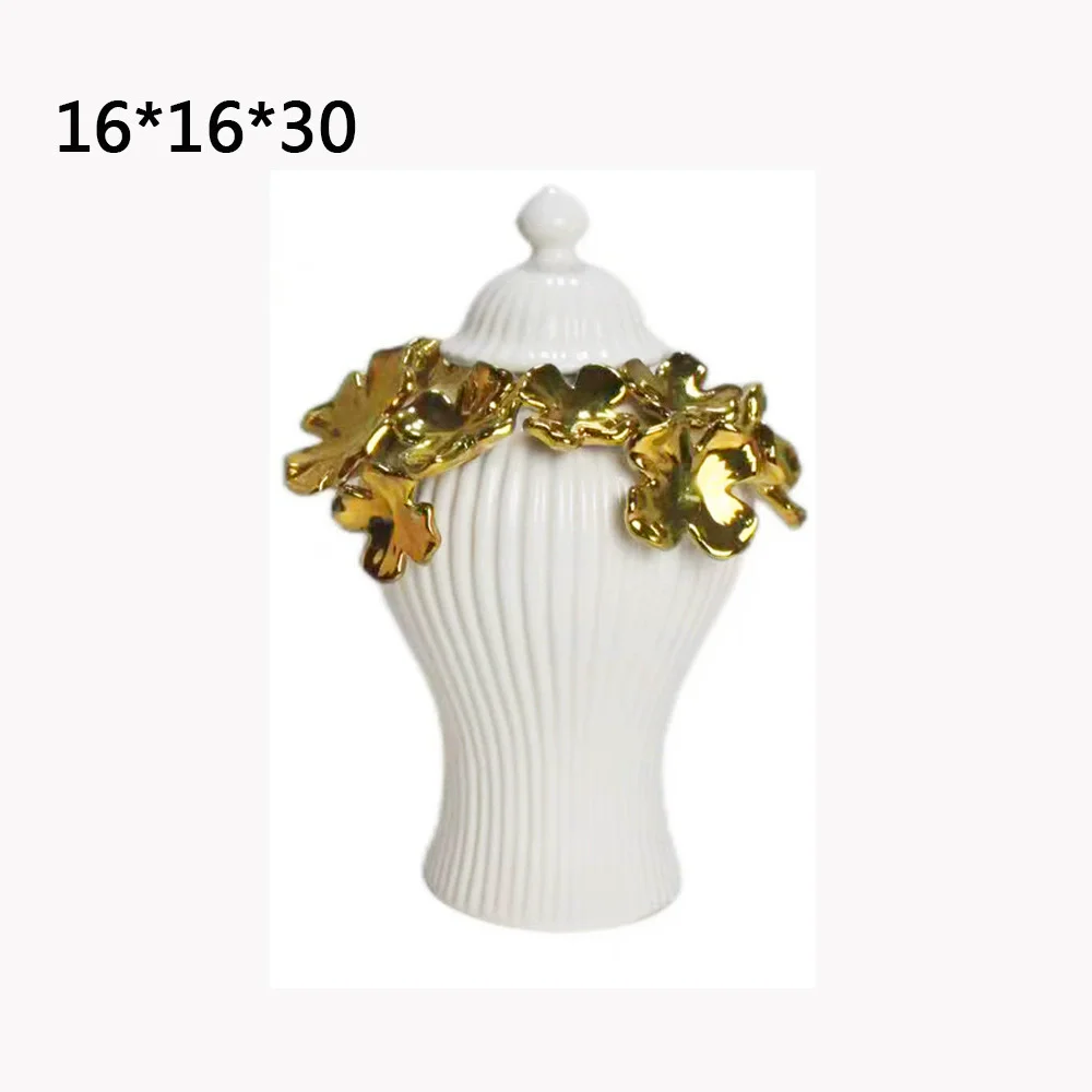 30CM  European ceramics Vase Stereoscopic Dried Fowers Arrangement Wobble Plate Living Room Entrance Ornaments Home Decorations