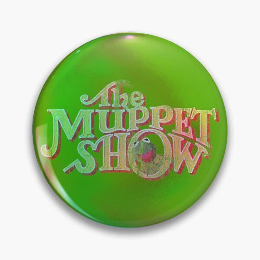 Vintage Muppet Show Pin Holographic Star Heart Pin Brooches Laminated Button Fashion Accessory