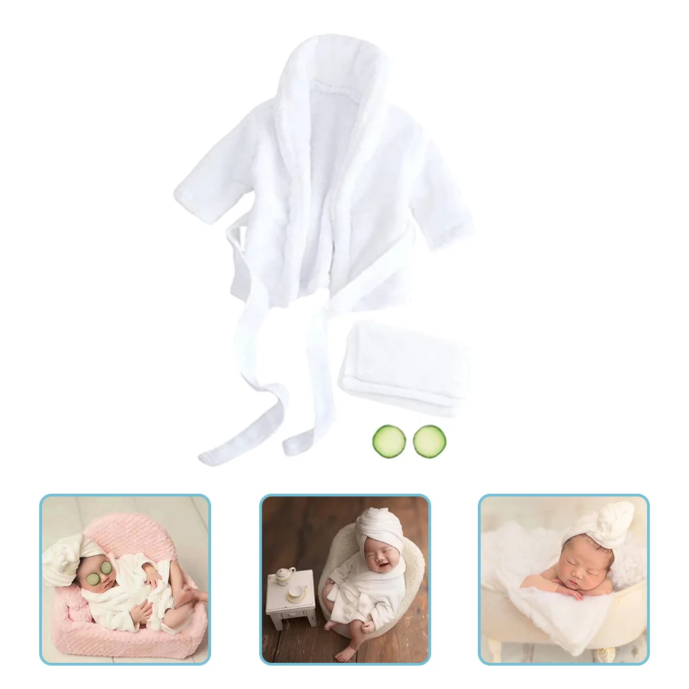 

Accessories for Girls Photo Props Newborn Bathrobe Cucumber Set Baby White Child