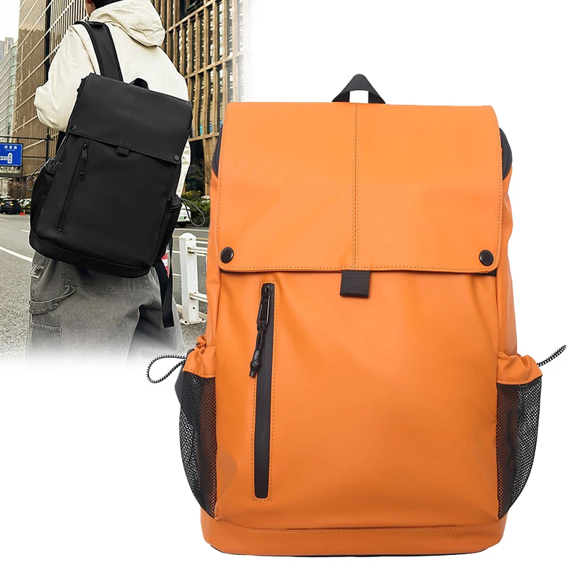 

PU Waterproof Backpack Large Capacity Laptop Knapsack Leisure Travel Rucksack Portable Commuter Daypack Teenagers Schoolbag