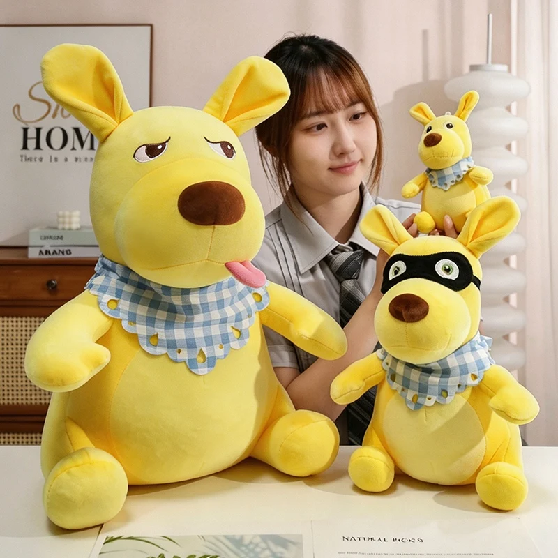 Kangaroo Plush Keychain Set Tongue Out Round Eye 15 to 50cm Hanging Charm Doll Choices for Travel Bag Accessory Souvenir