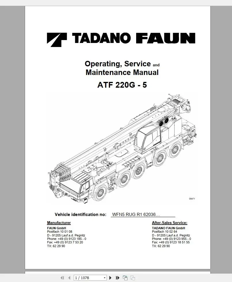 

Руководство по мобильному кран и компонентам AutoDVD2 Tadano, руководство по оператору и обслуживанию, руководство по обслуживанию DVD 8,73 ГБ
