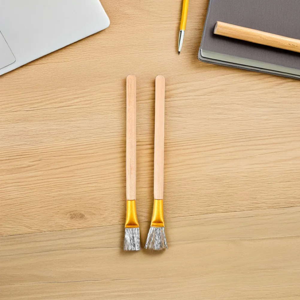 4Pcs Wooden Professional Clay Texture Brush Set Clay Sculpt Tool Pottery Modelling Tools Handle Steel Wire Bristles