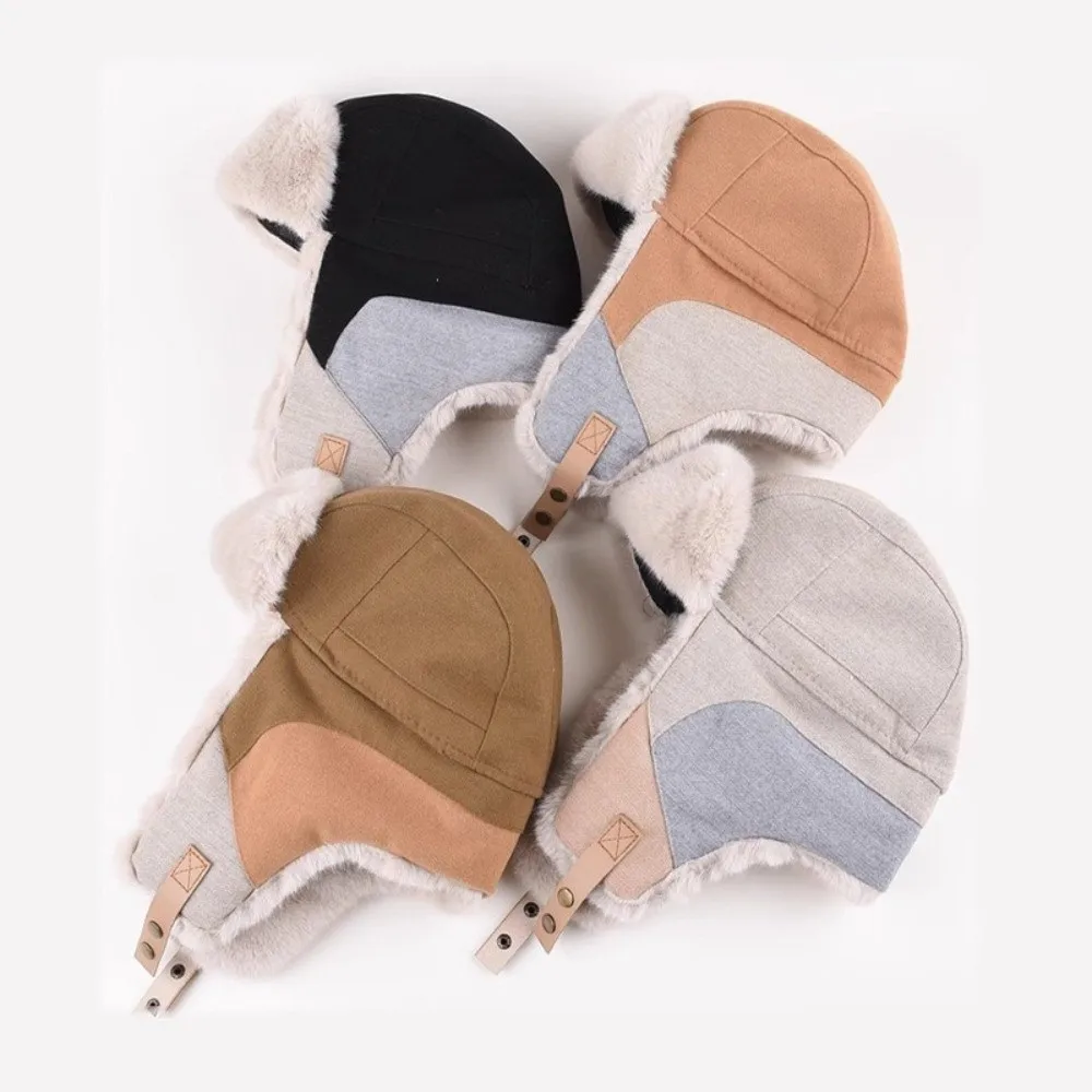 

Vintage Waterproof Russian Bomber Cap Windproof Earflap Design Ski Hat Warm Russian Style Earflap Hat Winter Season