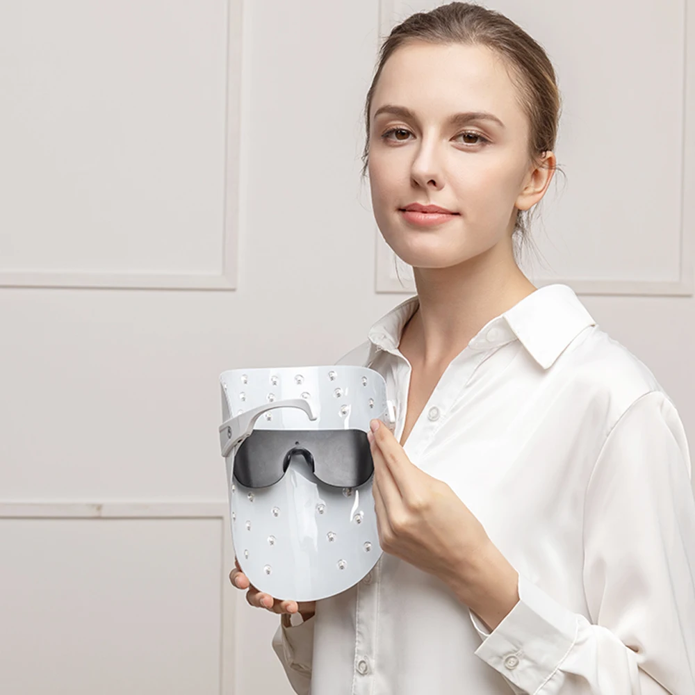 

Shanglaite Hand Held Silicone 660nm 850nm LED Therapy Mask Red Blue Light Yellow 7 Colors Customizable Skin Rejuvenation Home
