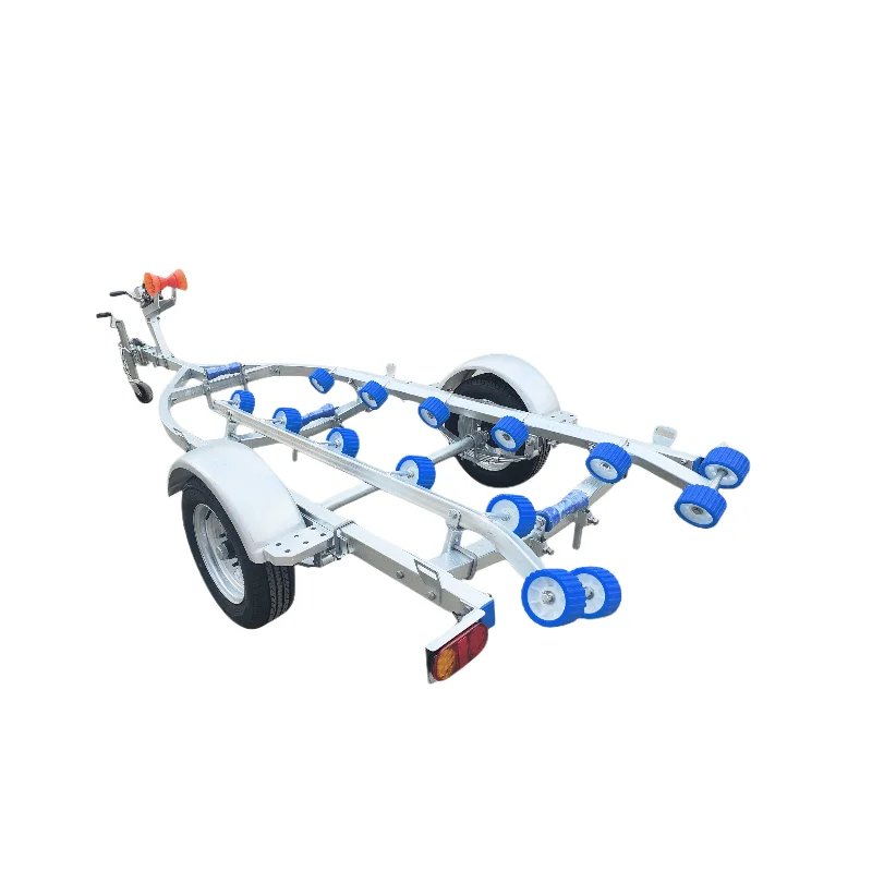 4m-5m Hot Galvanized Motorcycle Boat Trailer  Jet Ski Trailer Inflatable Boat Trailer Factory Direct Sales Spot Single Axle