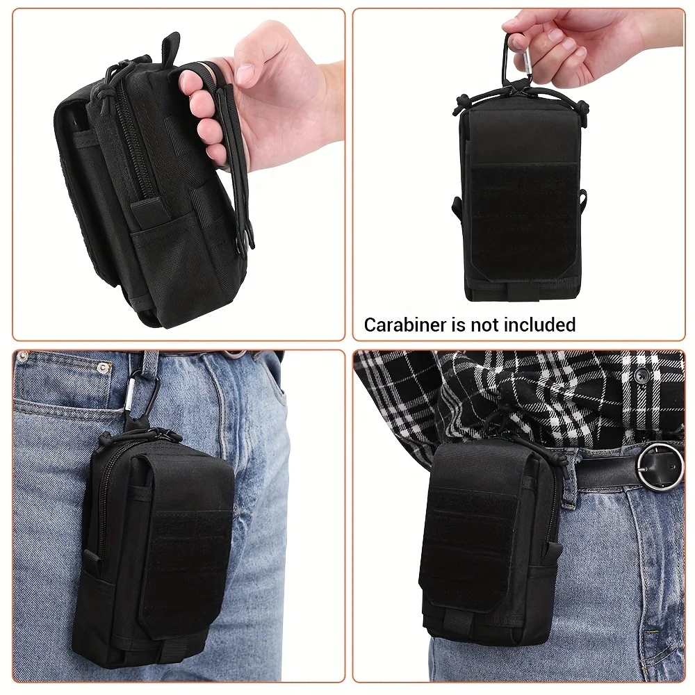 Saco de cintura tática para homens, EDC Tool Bag, Bolsa de colete, caixa do telefone móvel