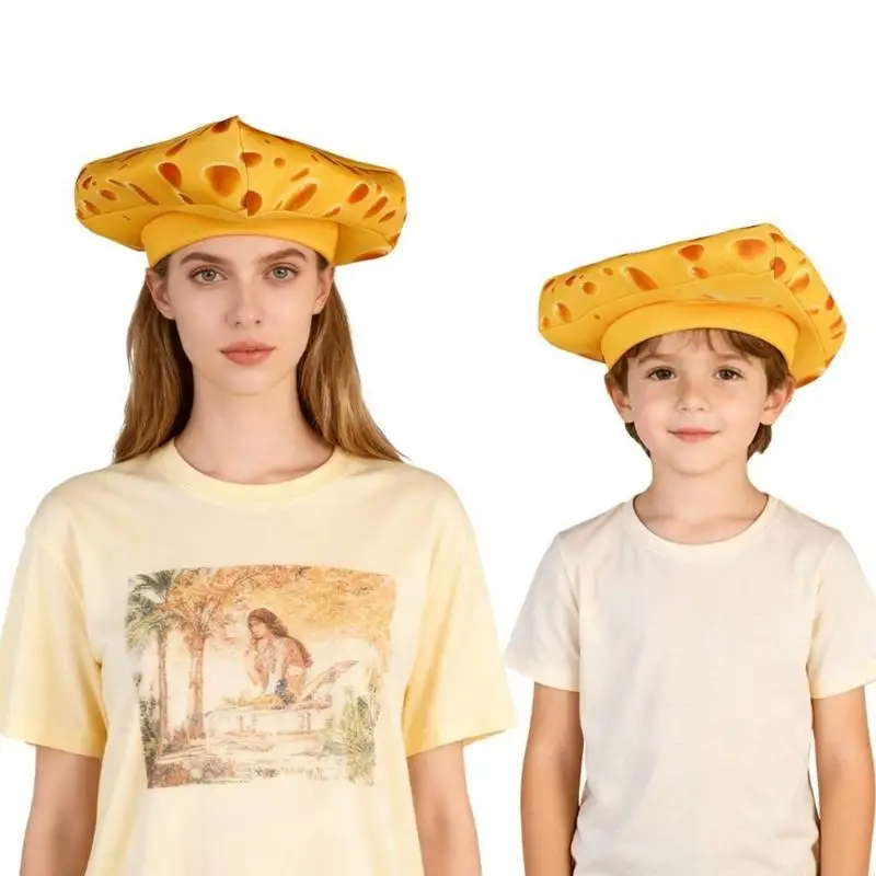 Funny Cheese Hat,Cheese Party Supply Decoration Silly Hat for Women Men 6XDA