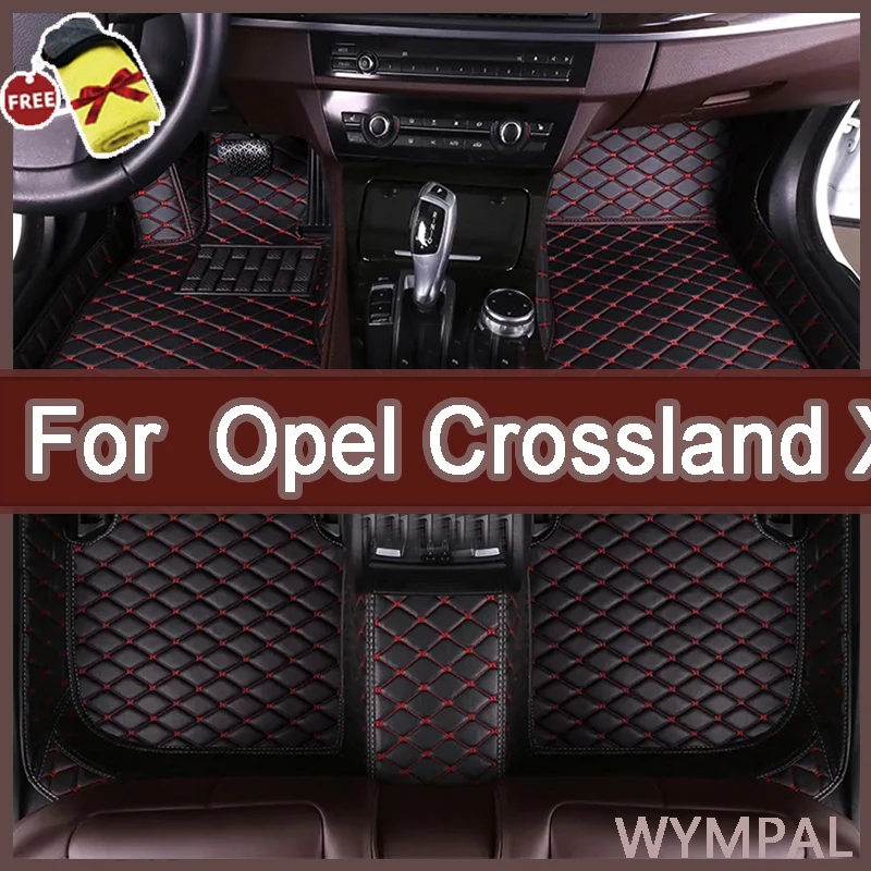 Car Floor Mats For Opel Crossland X 2017-2020 DropShipping Center Interior Accessories 100% Fit Leather Carpets Rugs Foot Pads