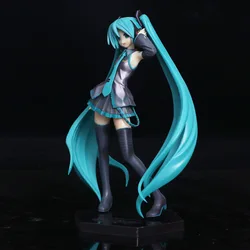 Anime 19CM School Uniforms Style Hatsune Miku Action Figure Collection Model Birthay Gift