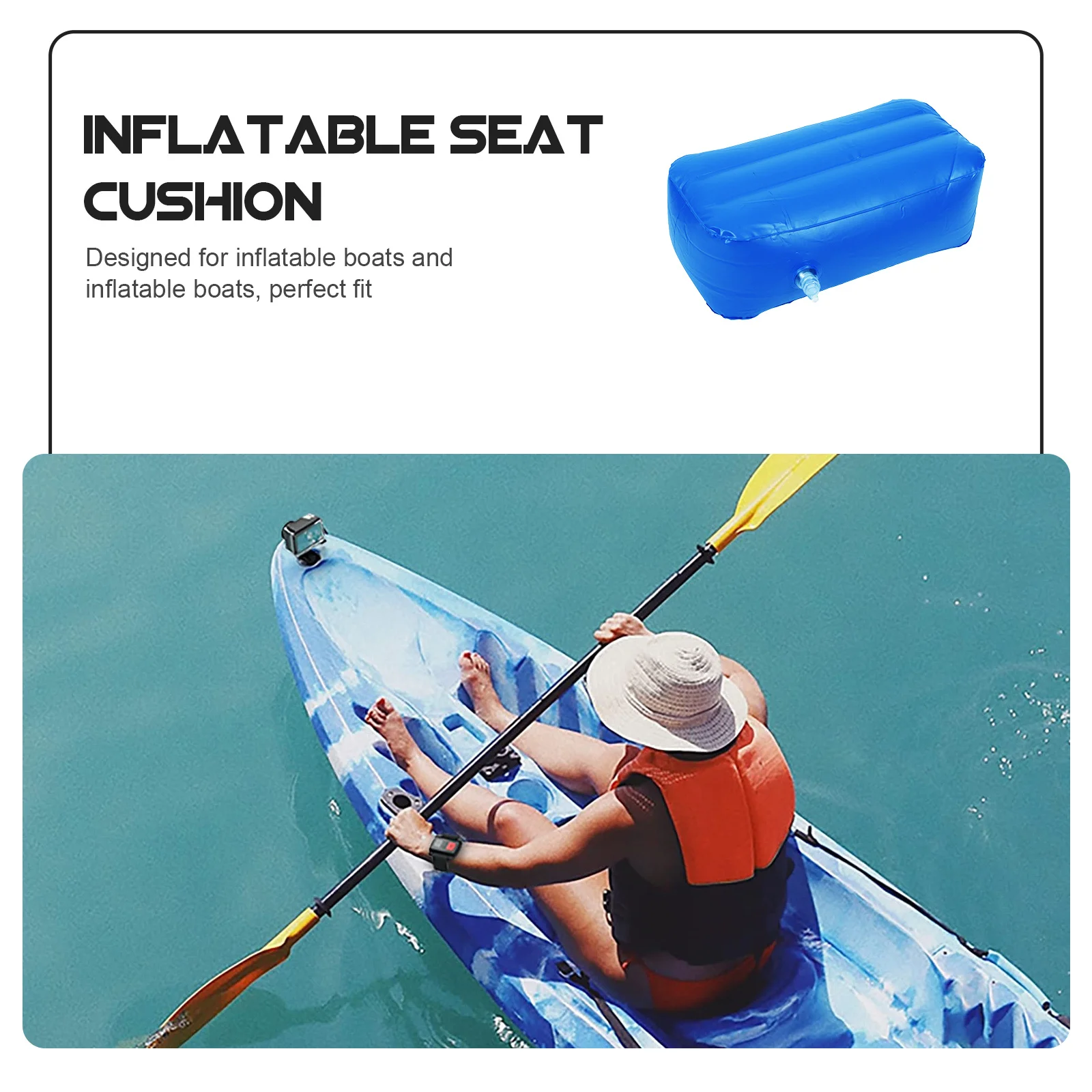 

Inflatable Cushion Comfortable Breathable High Resilience Seat Pad for Outdoor Drifting Kayak Boat Marine Accessories Water