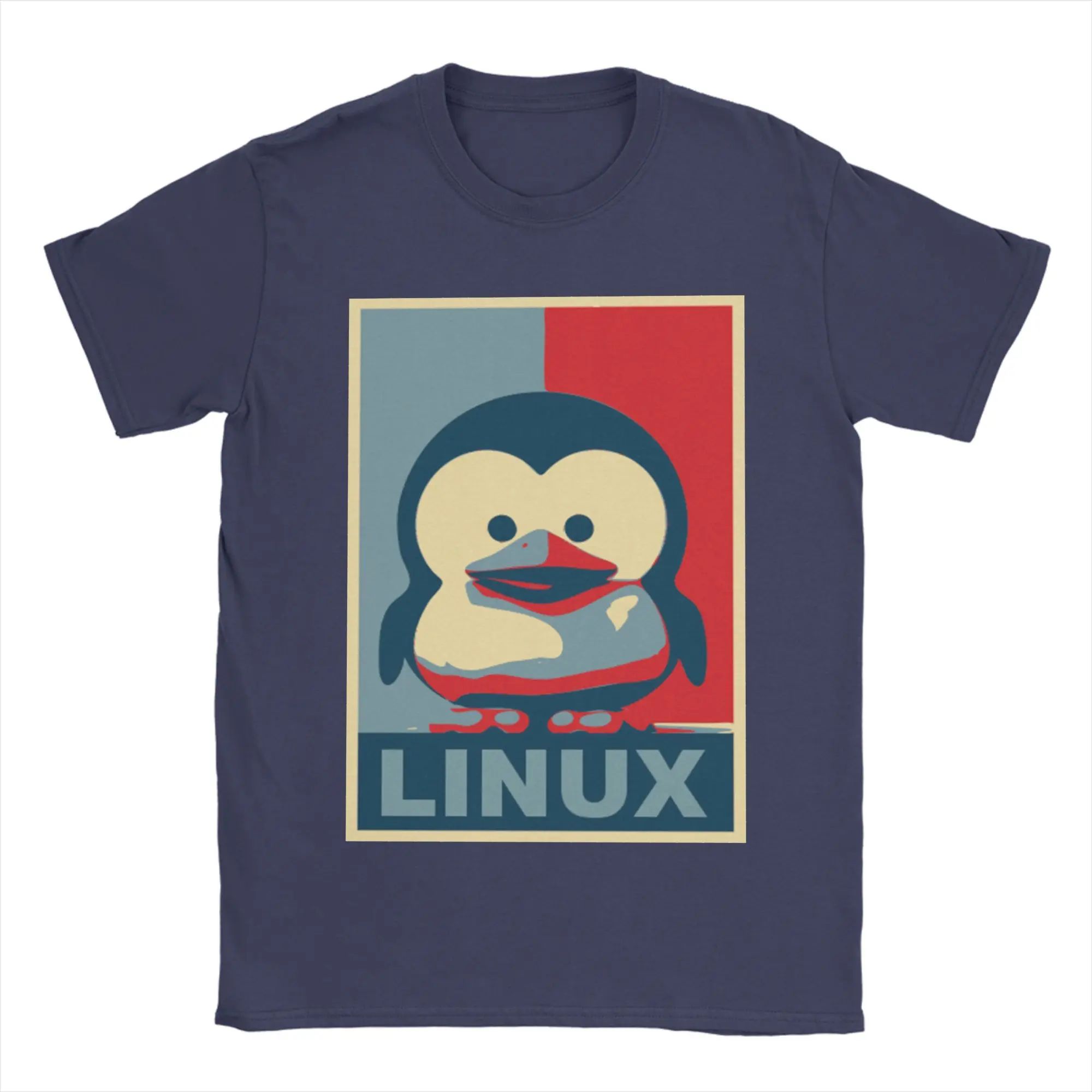 Linux Baby Tux Tshirts Men Cotton Tops Shirts Aesthetic Programmer Computer Developer Geek Nerd O-neck Short Sleeve