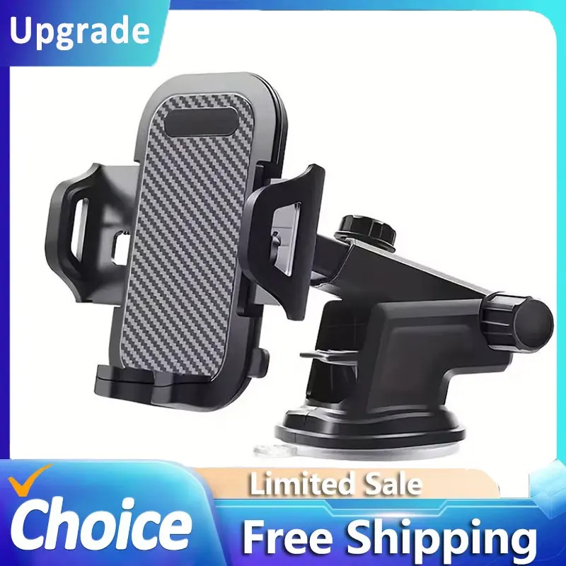 Universal Car Phone Holder Suction Cup Mount Stand for iPhone 15 Xiaomi Huawei Samsung - Mobile Phone Bracket Support