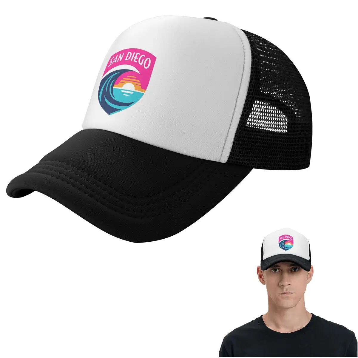 سان دييغو موجة كاب الأزياء شبكة قبعات البيسبول قابل للتعديل قبعة الهيب هوب الصيف للجنسين قبعات البيسبول