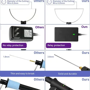18W electric foam cutter kit, foam cutter, adjustable temperature, hot wire cutter, Styrofoam cutting tool, recorder 12 Main Foam Cutting Sales - №11