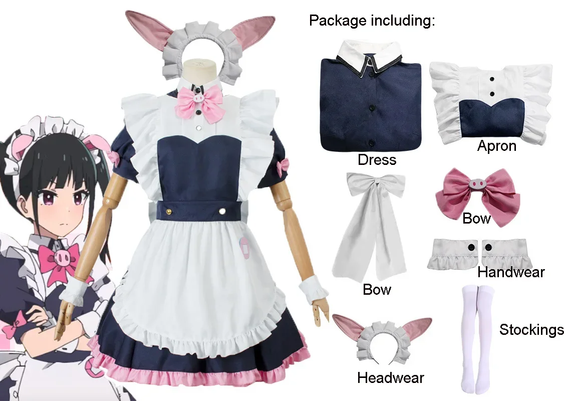 Anime Cute Akiba Maid War Cosplay Costume Maid Dress Girls Woman Waitress Maid Party Stage Costumes