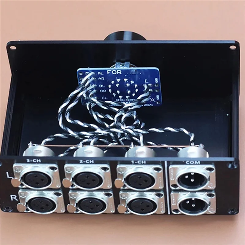 Stable Performance-HIFI Audio Signal Switching Selector XLR Lossless Distribution Box,For CD Decoder Amp Speakers