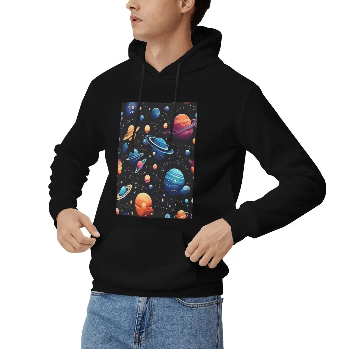 Solar System Space Planets Universe Hoodies Men Women Casual Pullover Sweatshirt Hip Hop Long Sleeve Streetwear Autumn Winter