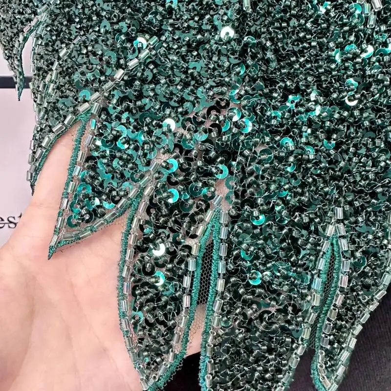 

652F Sparkling Rhinestones Meshes Embroidery Clothing Patches Beautiful Patches