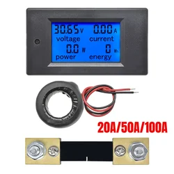 PZEM-061 AC 100A 80-260V Digital Energy Meter Voltage Power Watt Meter Power Energy Voltmeter Volt Watt Meter LCD Panel with CT