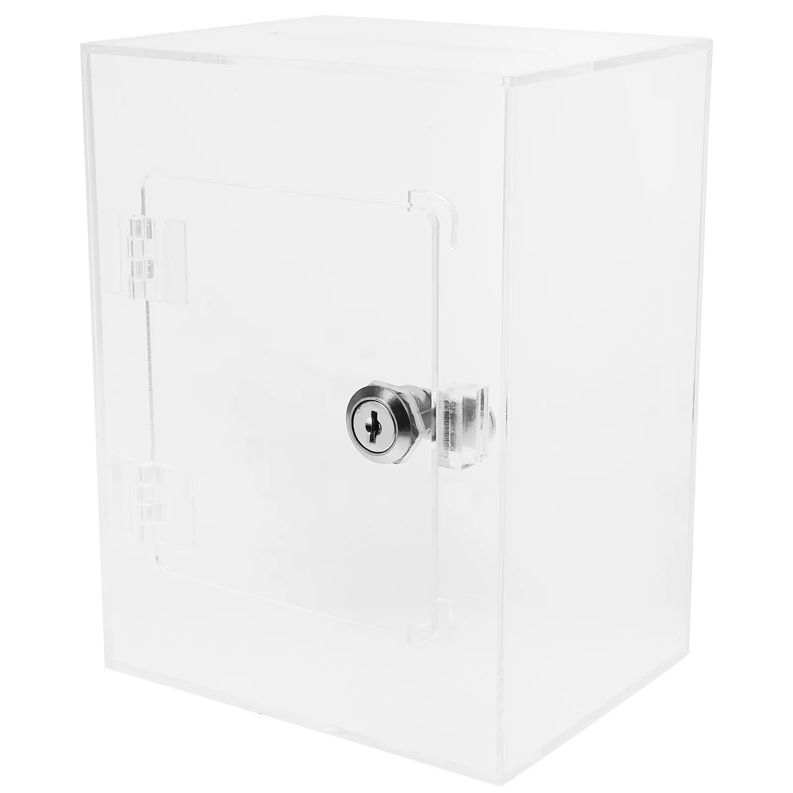 NAMOARLY – tirelire transparente non ouvrable, pot d'économie d'argent Transparent, rangement en acrylique, pointe cadeau pour enfants, peut petit support de changement