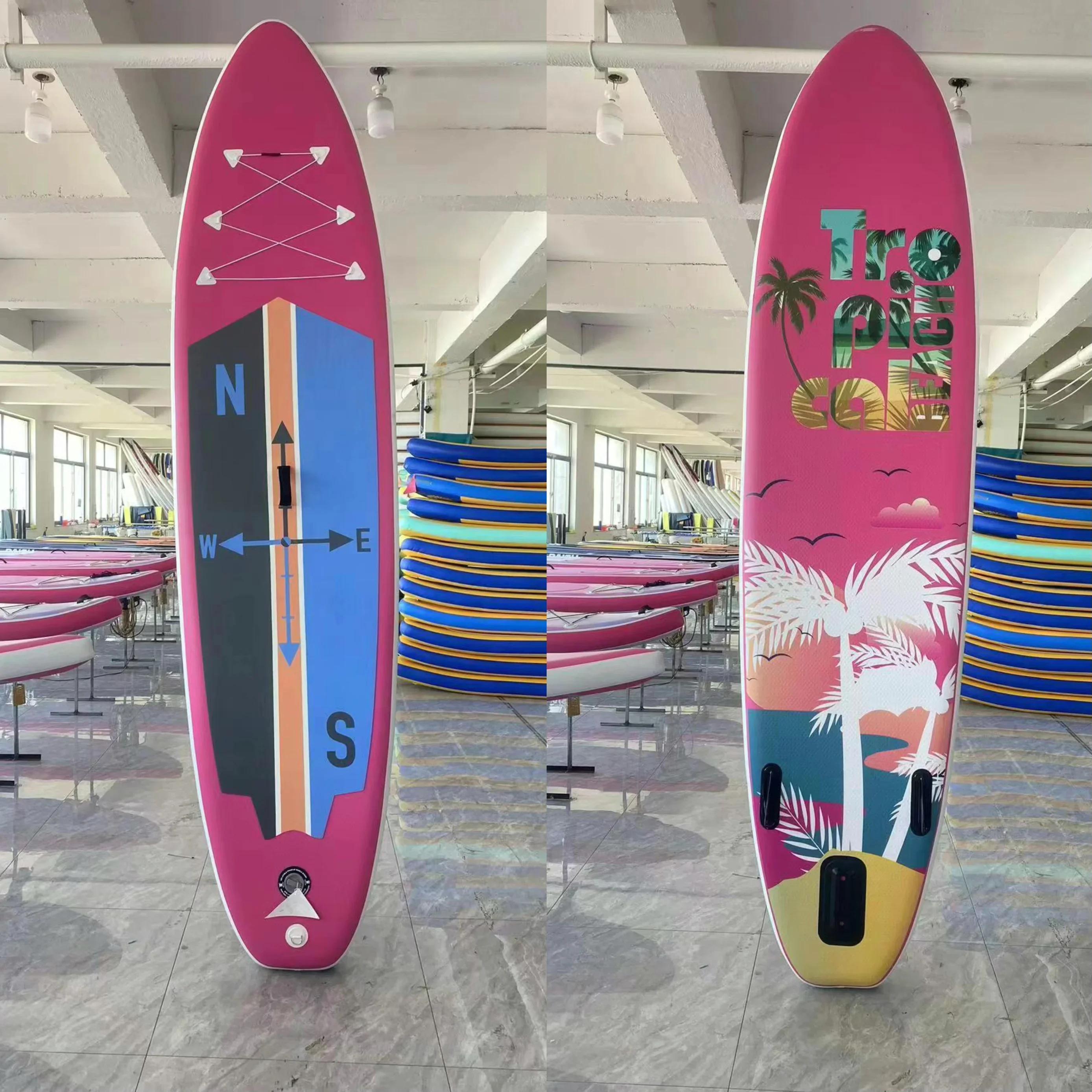 Standing Paddle Board Beginner's Entry Surfing Board Double Layer Inflatable Surfing Yoga Board